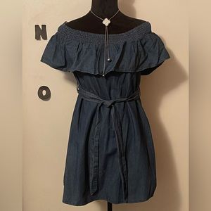Dark blue denim dress